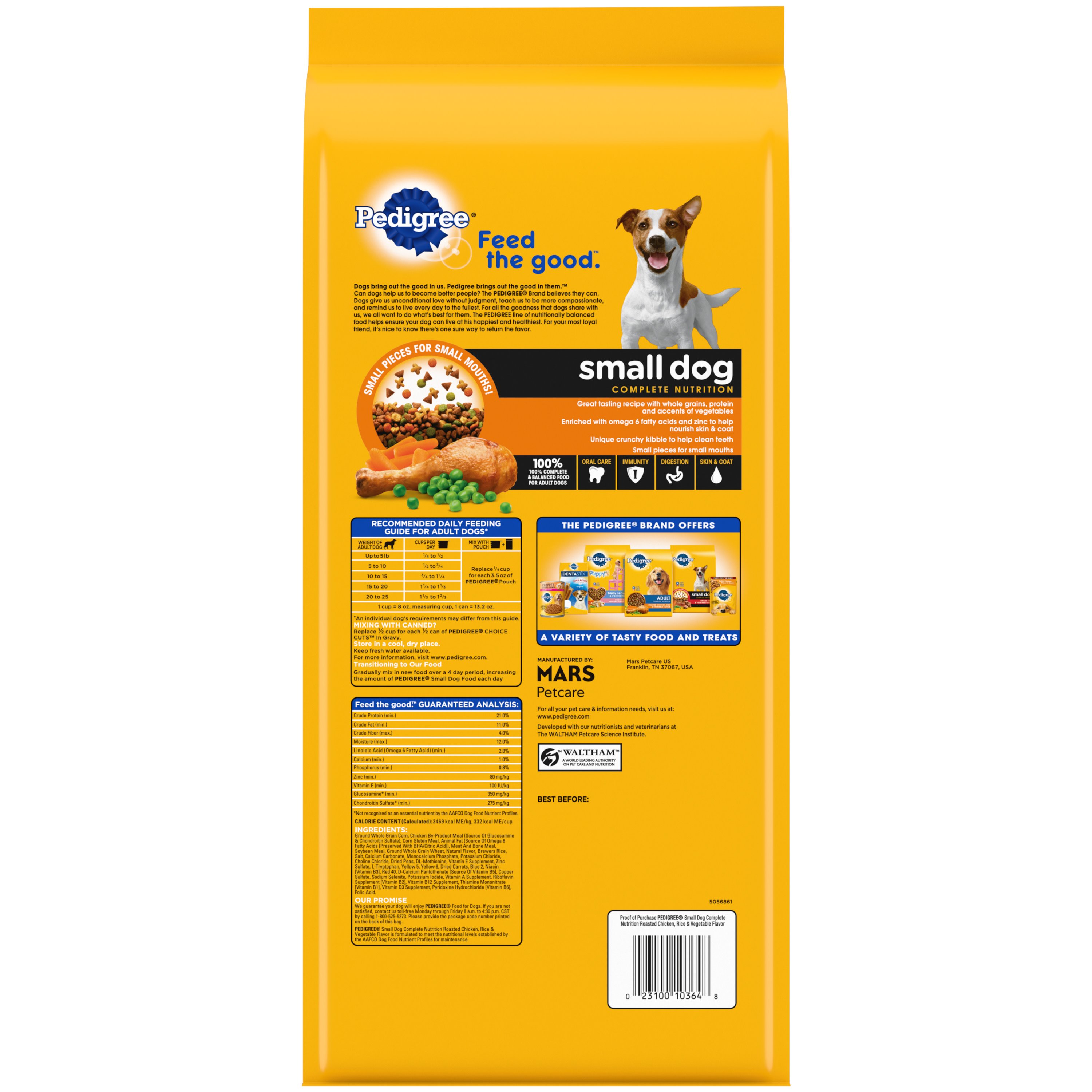 Pedigree dog hotsell food small dog