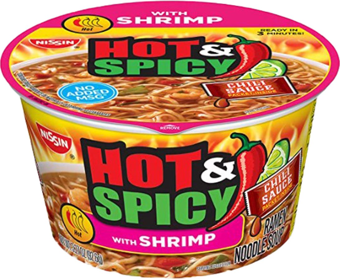 Nissin Hot & Spicy Shrimp Noodles Bowl - Shop Soups & chili at H-E-B