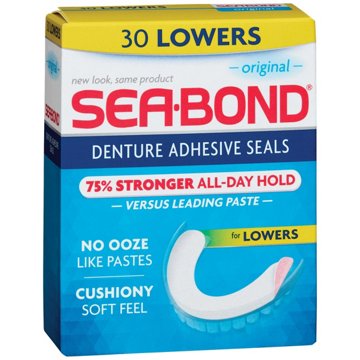 Sea-Bond Denture Adhesive Lowers Seals, 30 ct
