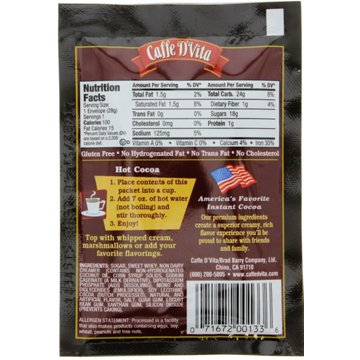 Caffe D'Vita Hot Cocoa Envelope, 1 oz