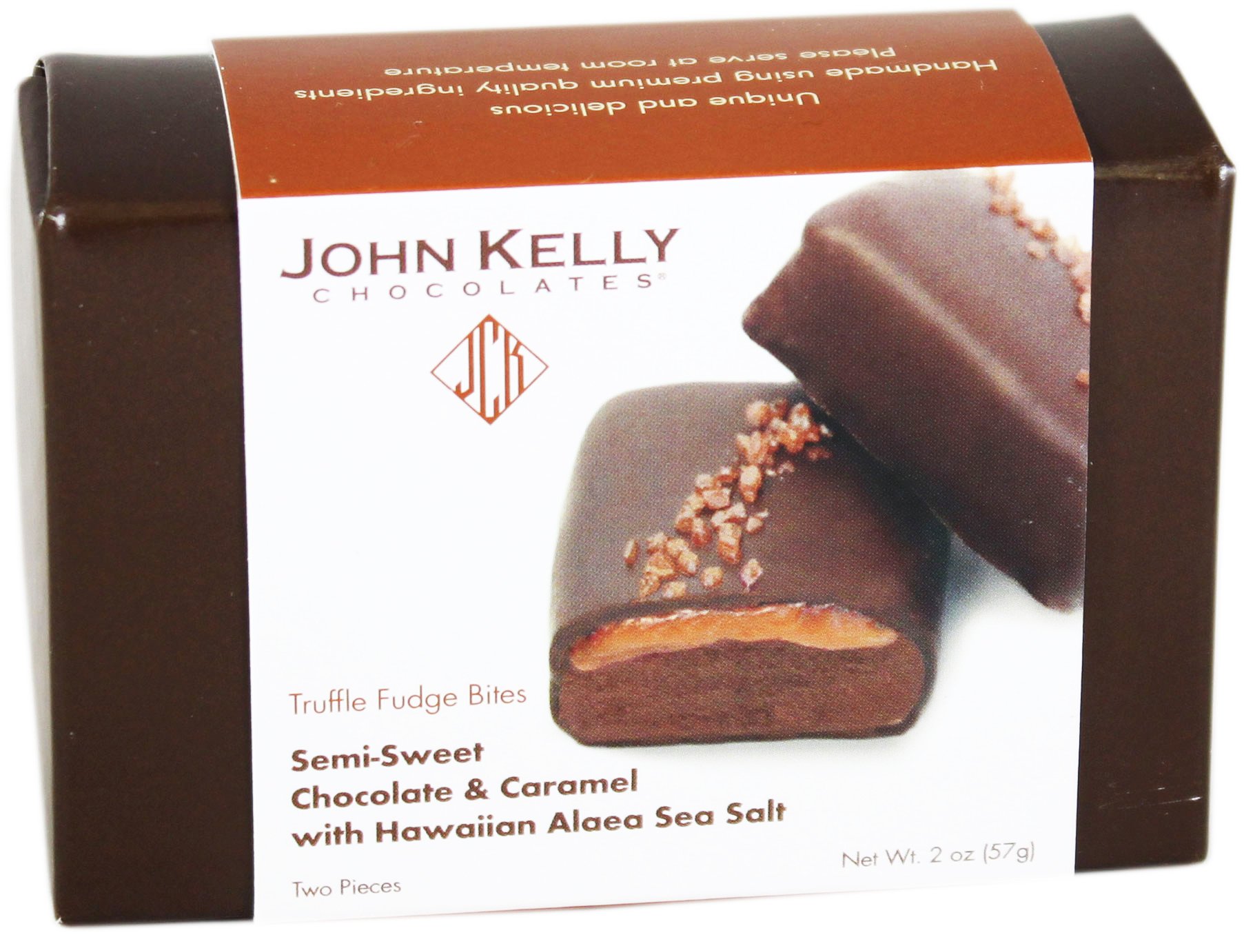 John Kelly Chocolates SemiSweet Chocolate & Caramel w/ Hawaiian Sea