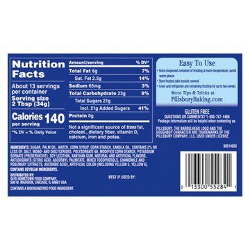 Pillsbury Creamy Supreme Buttercream Frosting, 16 oz