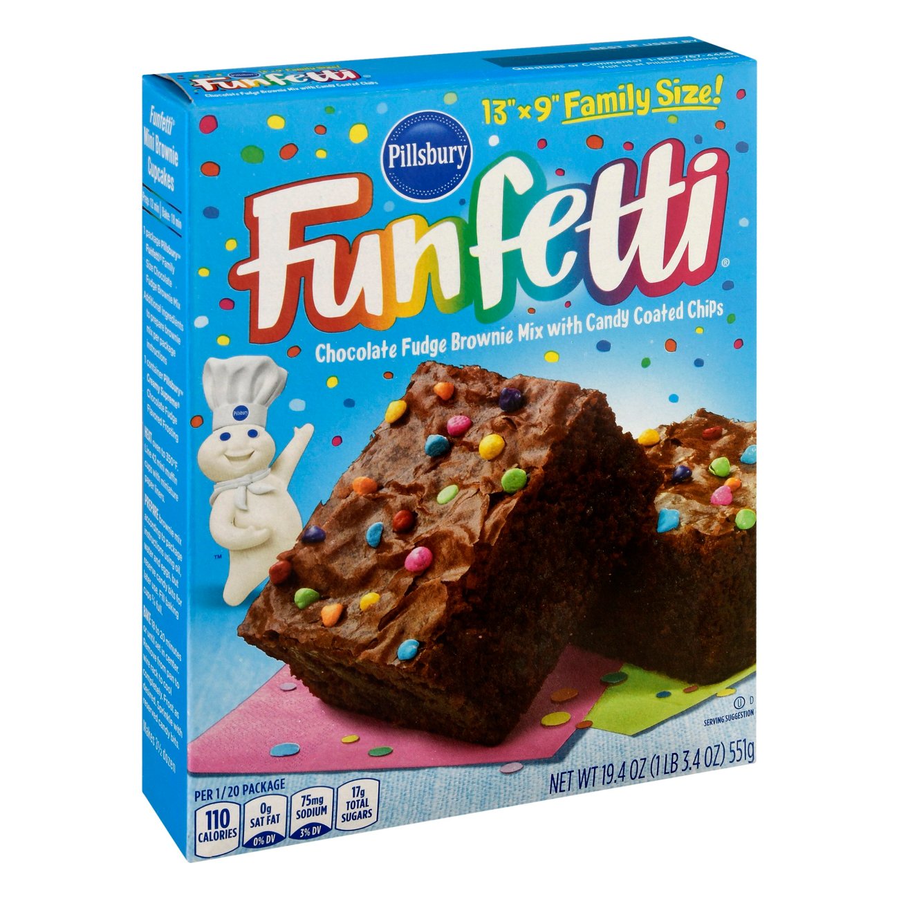 Pillsbury Funfetti Premium Chocolate Fudge Brownie Mix - Shop Baking ...