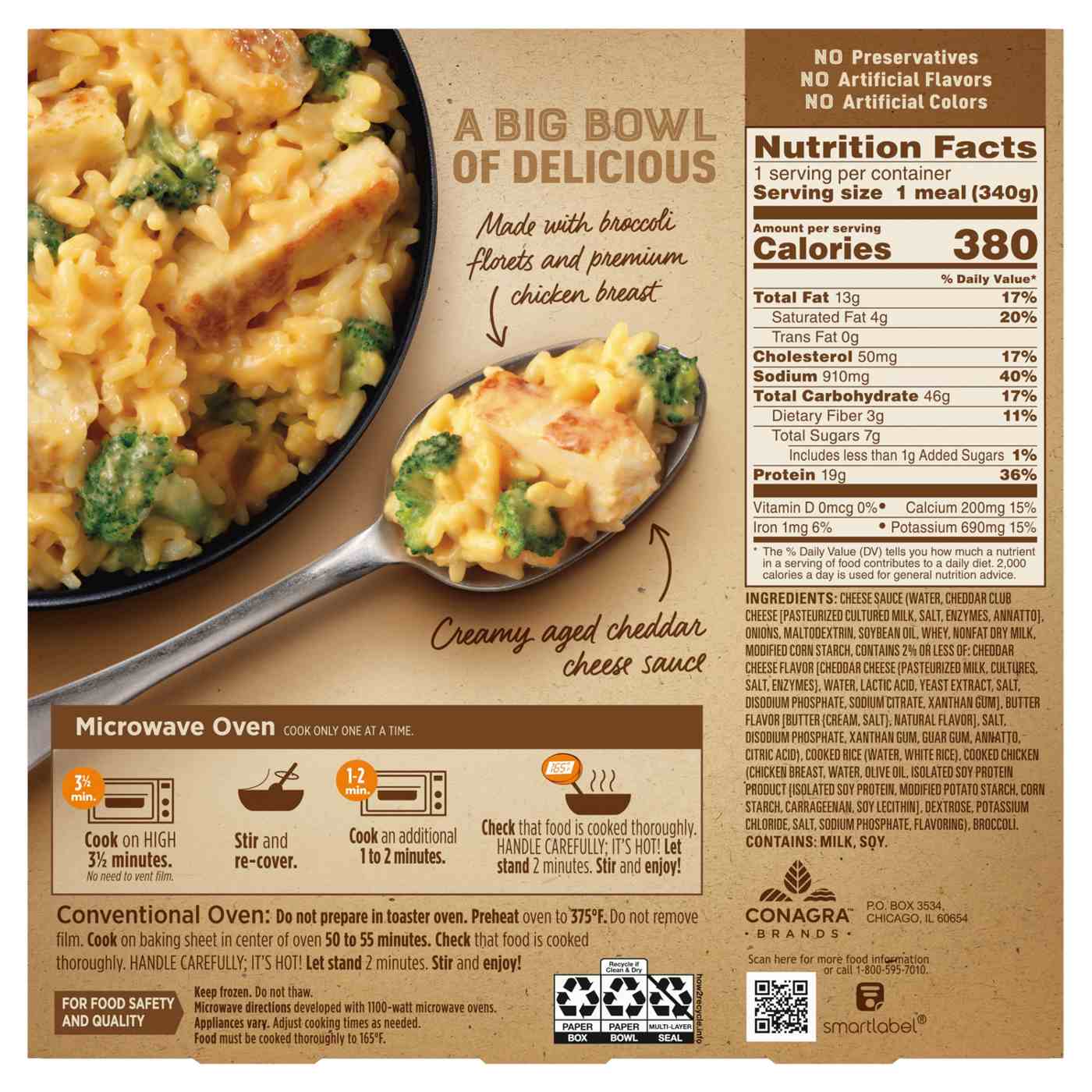 Marie Callender's Frozen Cheesy Chicken & Rice Bowl; image 3 of 7