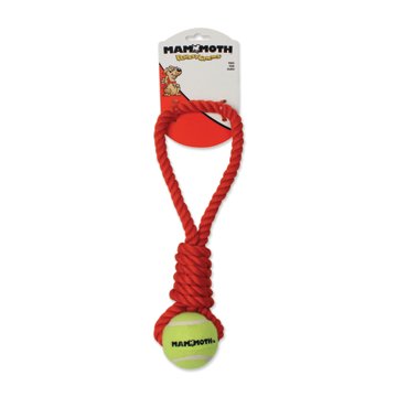 Mammoth Flossy Chews Twister Tug With Ball Size Mini, EACH