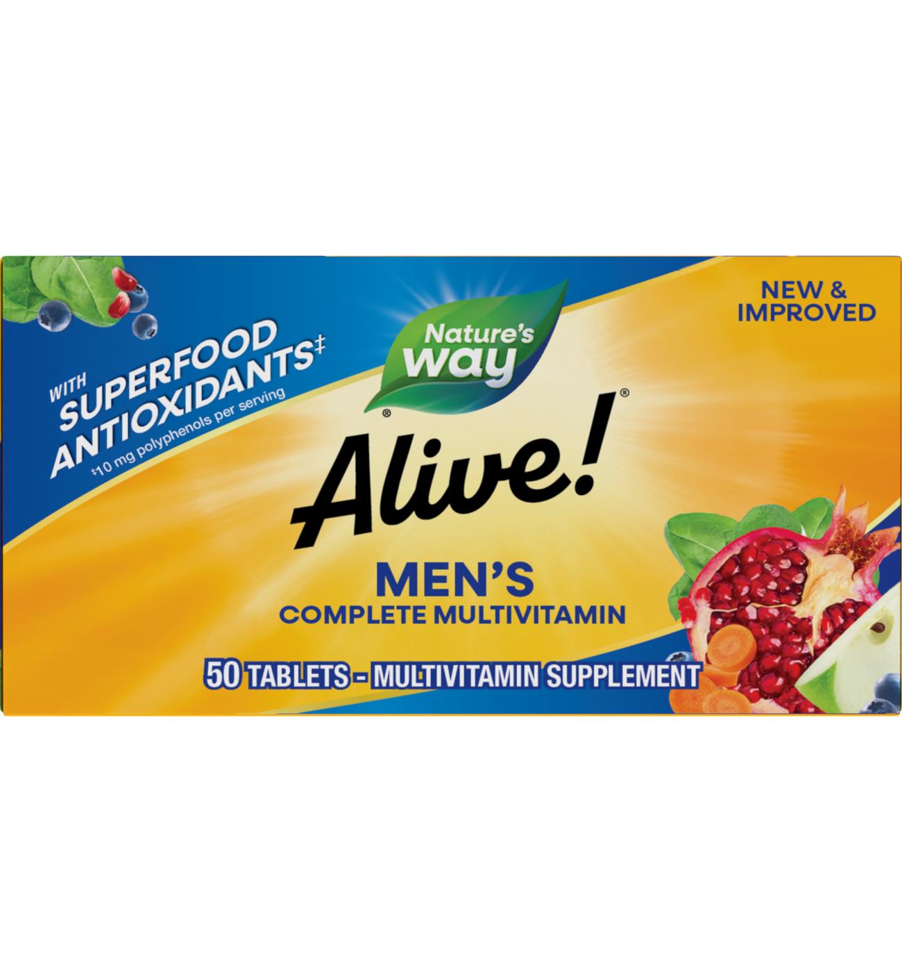 Nature's Way Alive! Men's Energy Complete Daily Multivitamin Tablets; image 2 of 4