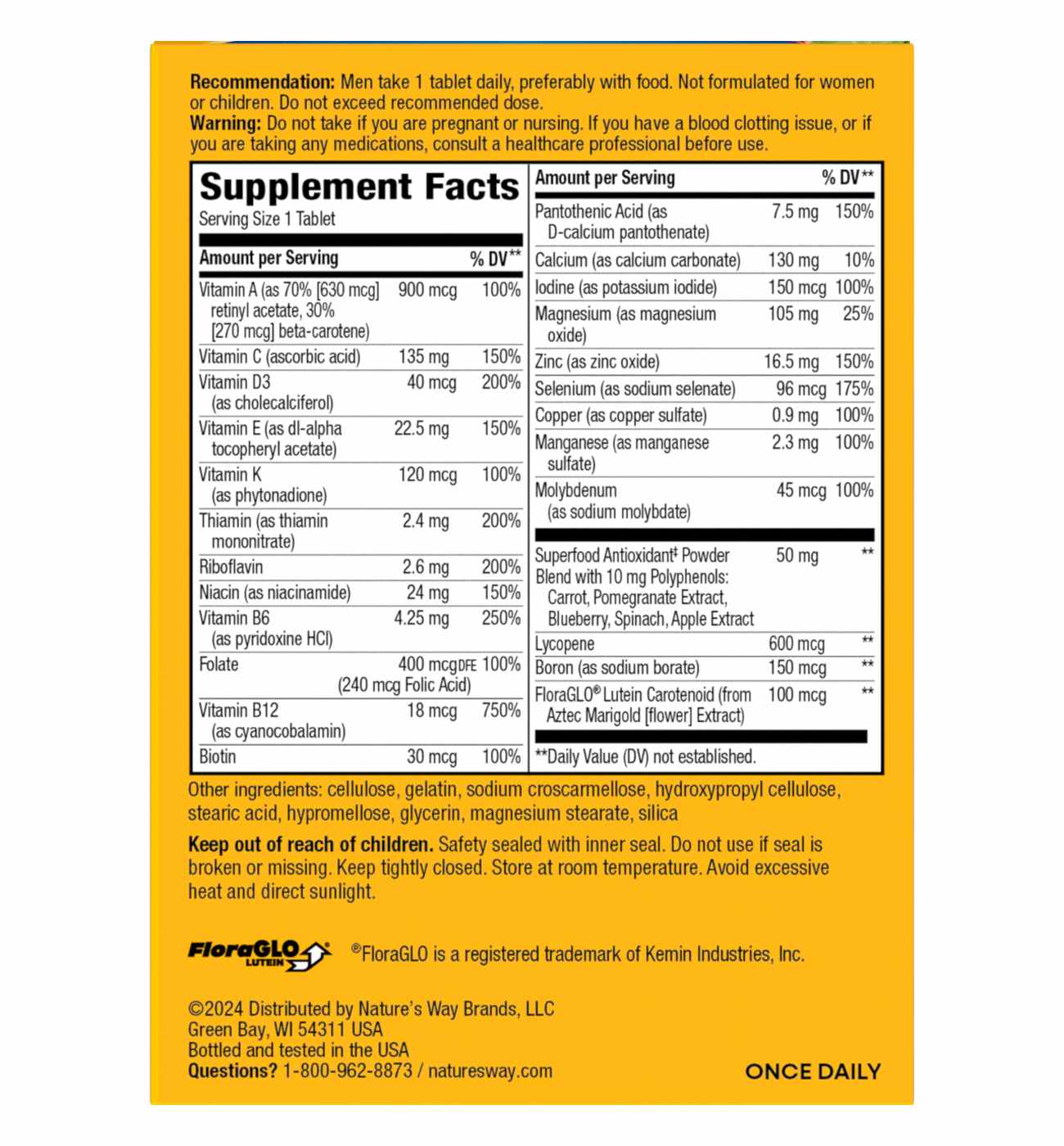 Nature's Way Alive! Men's Energy Complete Daily Multivitamin Tablets; image 4 of 4