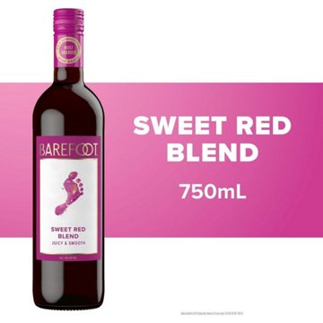 Barefoot Sweet Red Blend California Wine, 750 mL