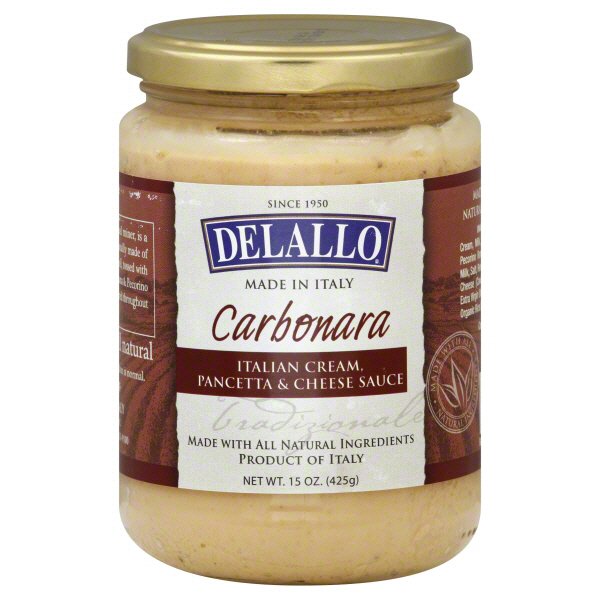 DeLallo Italian Cream Pancetta and Cheese Carbonara Sauce Shop Sauces