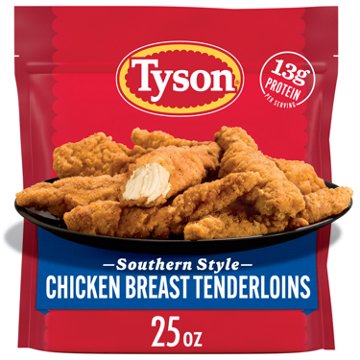 Tyson Frozen Southern Style Chicken Breast Tenderloins, 25 oz
