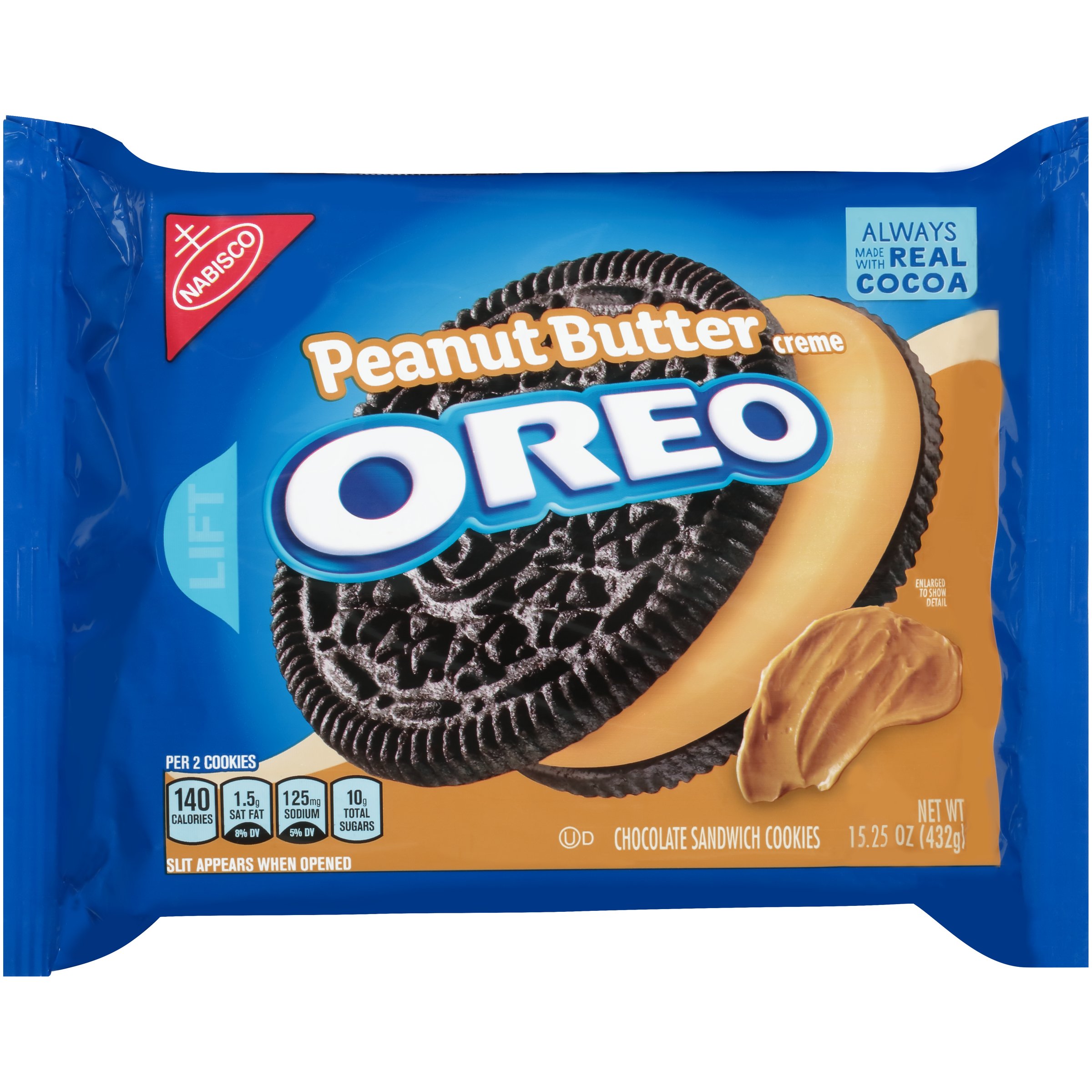 Nabisco Oreo Peanut Butter Creme Sandwich Cookies Shop Cookies at HEB
