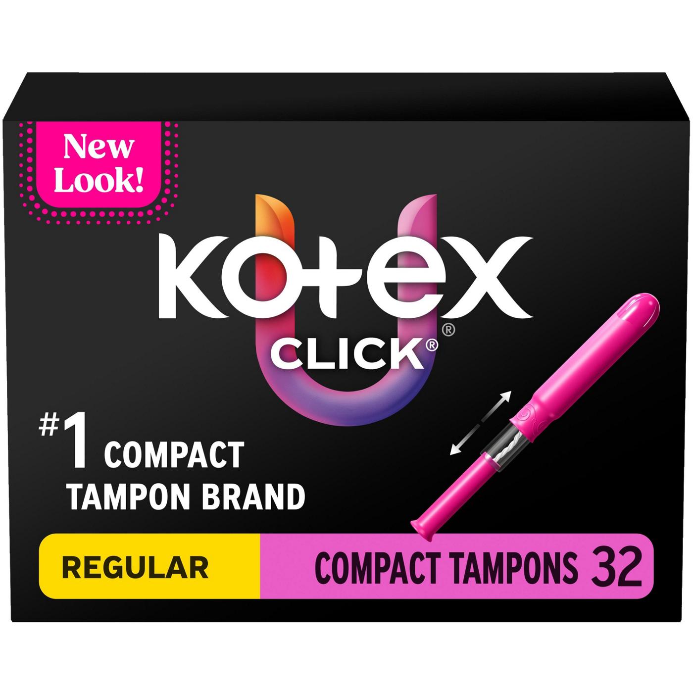 U By Kotex Click Compact Regular Tampons; image 1 of 7