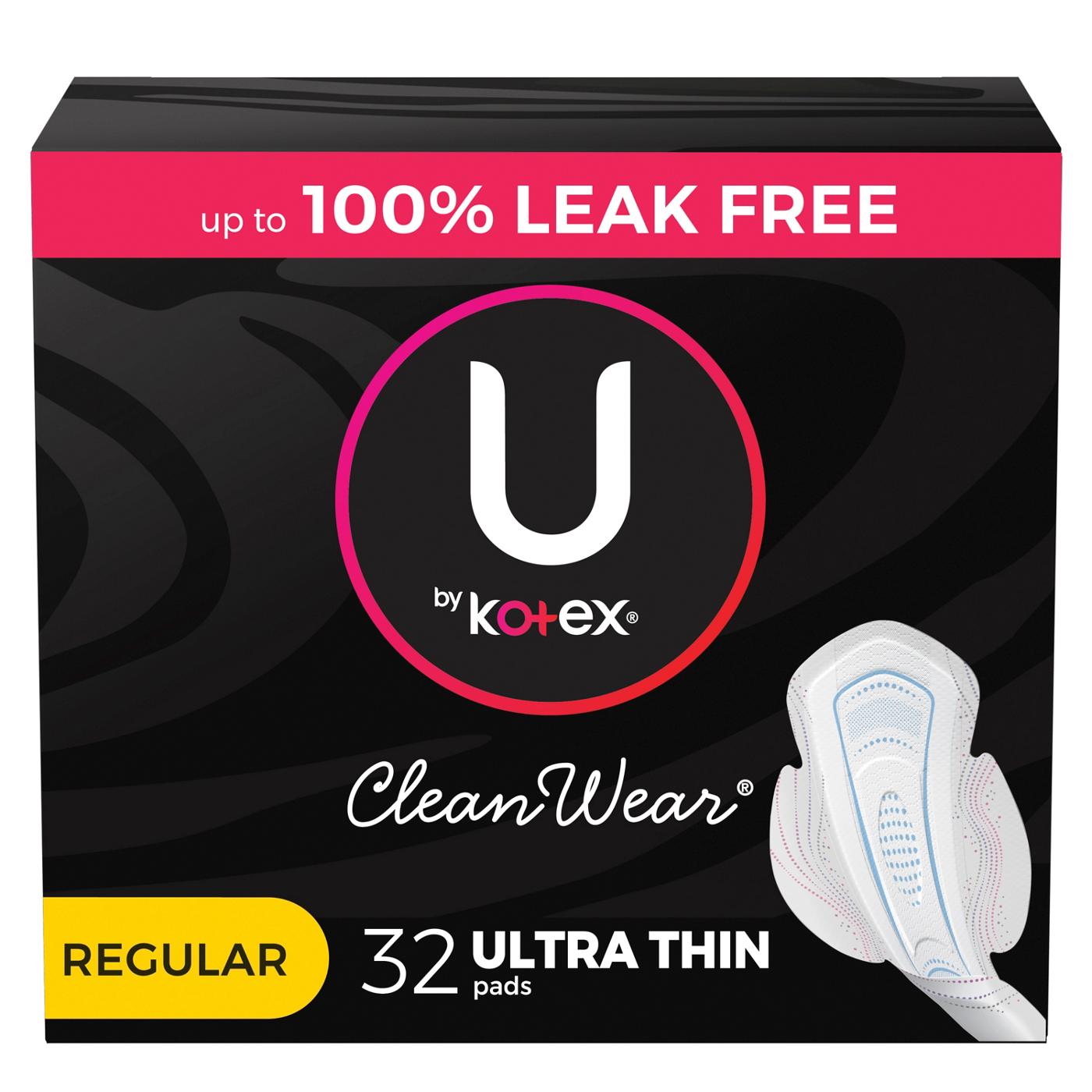 U By Kotex CleanWear Ultra Thin Regular Feminine Pads with Wings; image 6 of 8