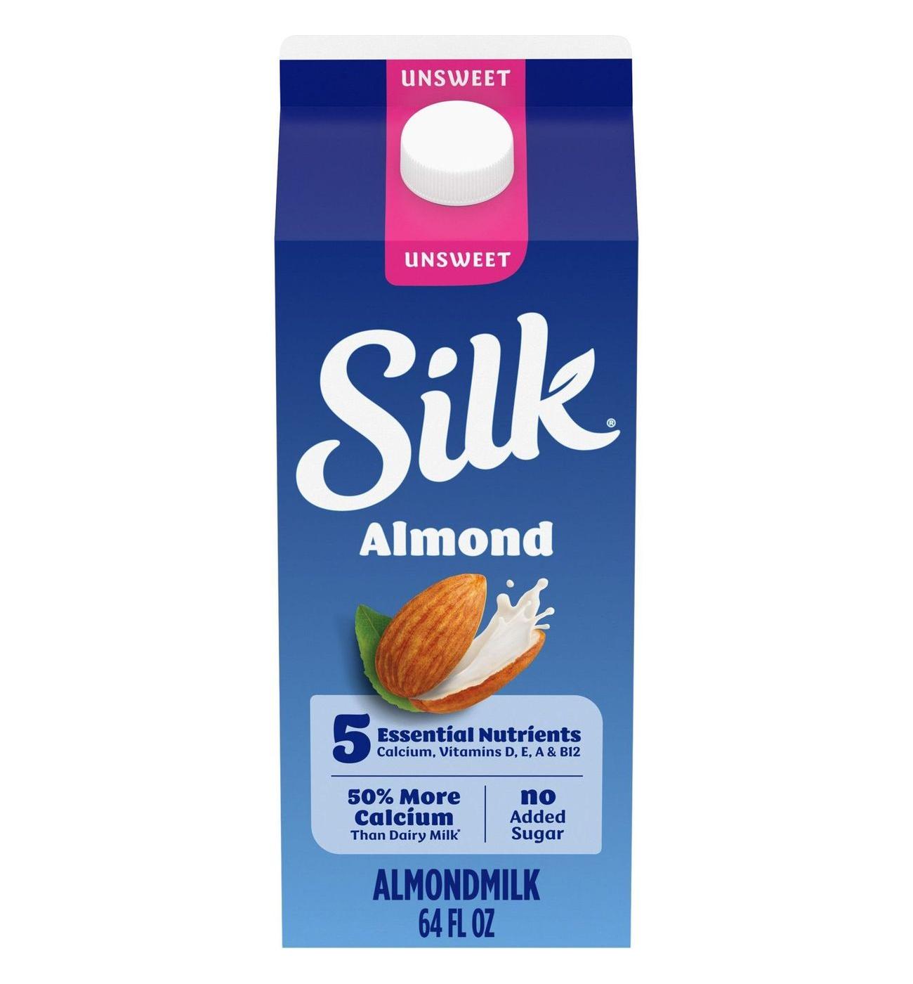 Silk Unsweetened Almond Milk; image 1 of 10