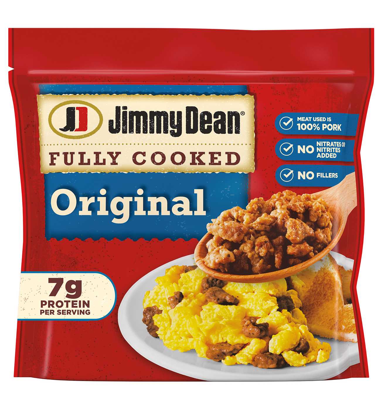 Jimmy Dean Fully Cooked Pork Sausage Crumbles - Original; image 1 of 2