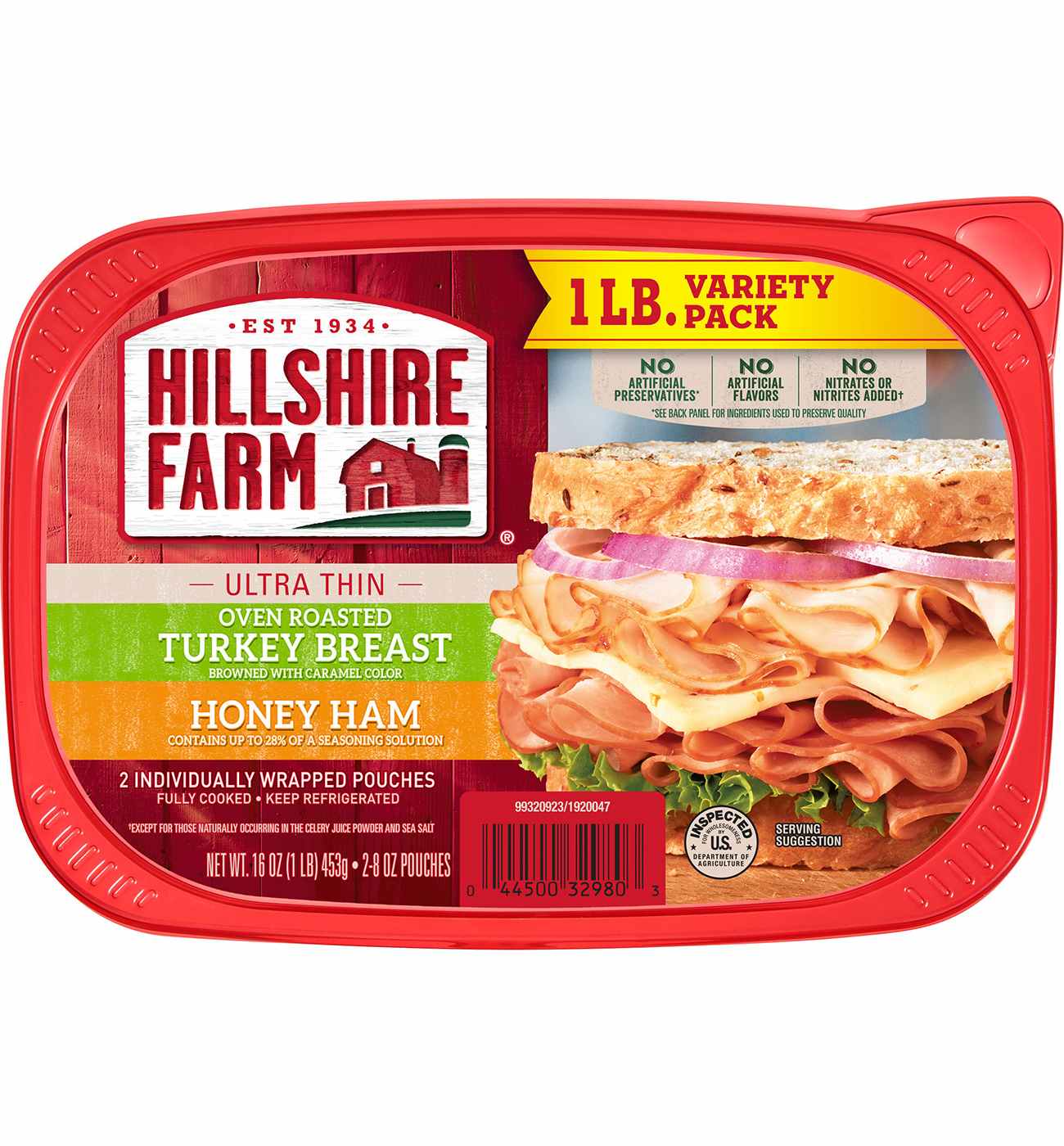 Hillshire Farm Ultra Thin Sliced Oven Roasted Turkey Breast & Honey Ham - Variety Pack; image 1 of 2