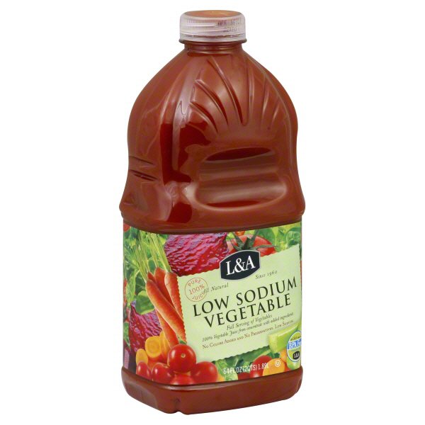L&A Low Sodium Vegetable Juice Shop Juice at HEB
