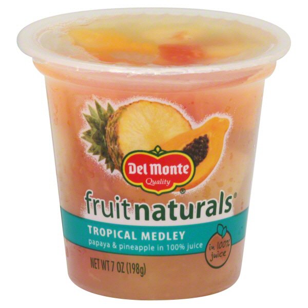 Del Monte Fruit Naturals Tropical Medley Papaya and Pineapple In 100