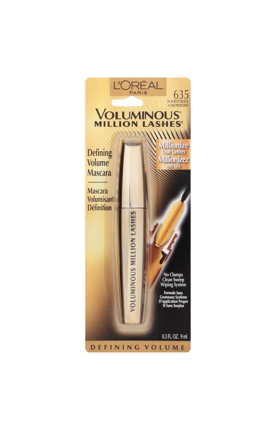 L'Oréal Paris Voluminous Million Lashes Mascara Blackest Black; image 1 of 4