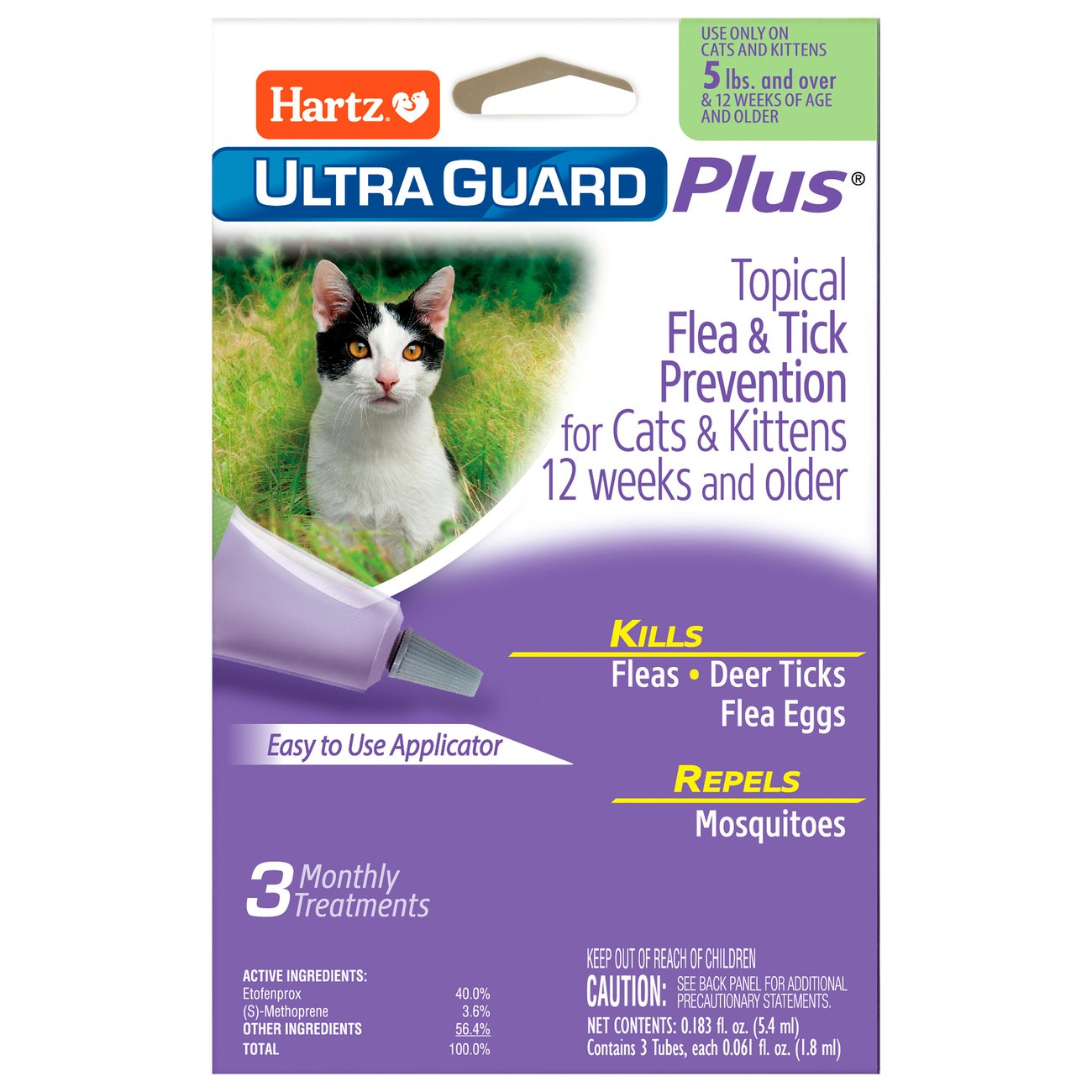 Hartz Ultra Guard Plus Topical Flea & Tick Prevention for Cats over 5