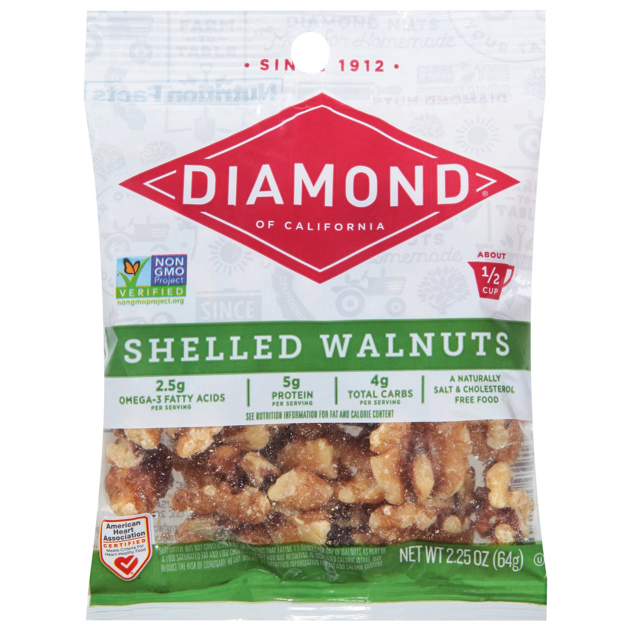 Diamond of California Shelled Walnuts Shop Nuts & seeds at HEB