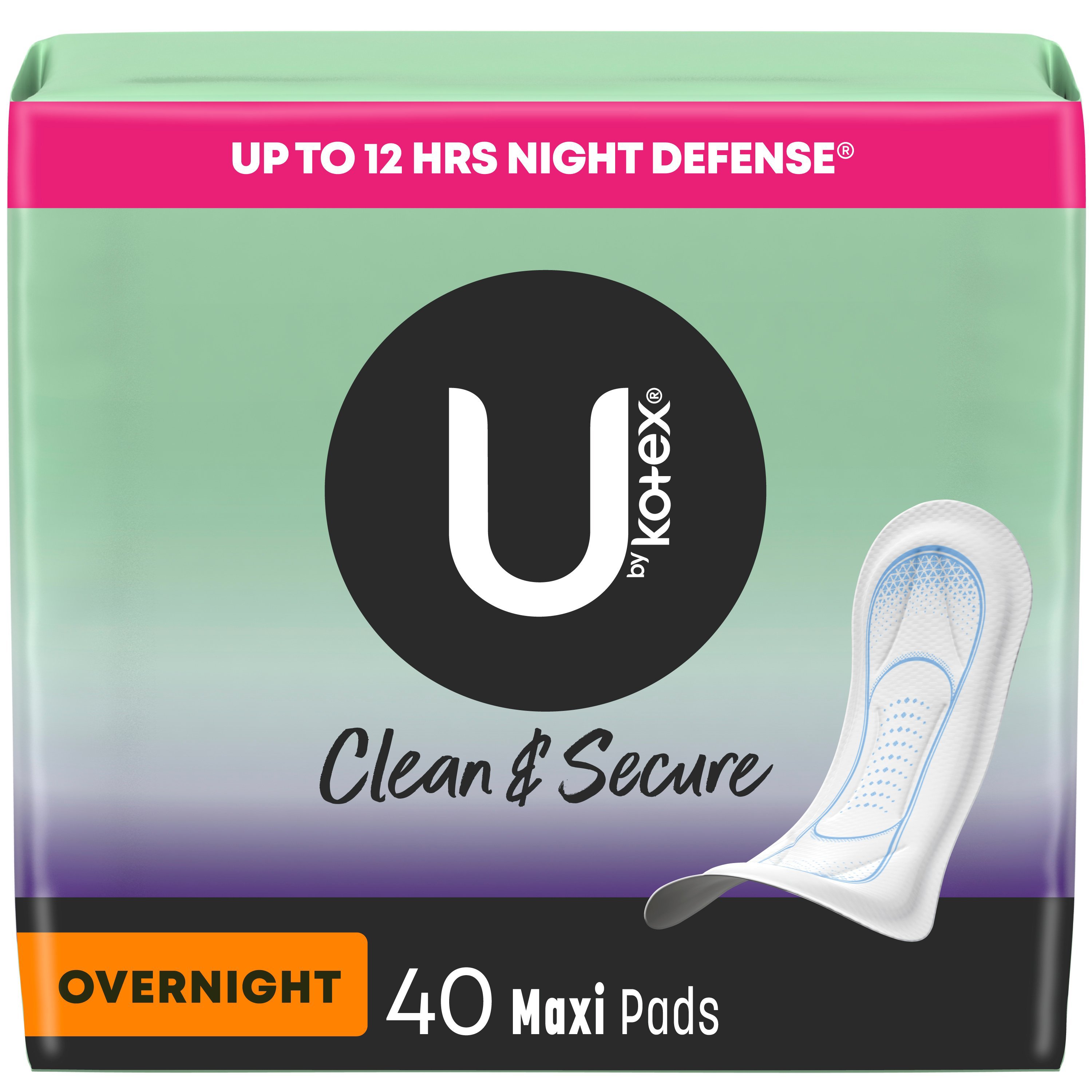 U By Kotex Security Maxi Overnight Pads Shop Feminine Care At H E B