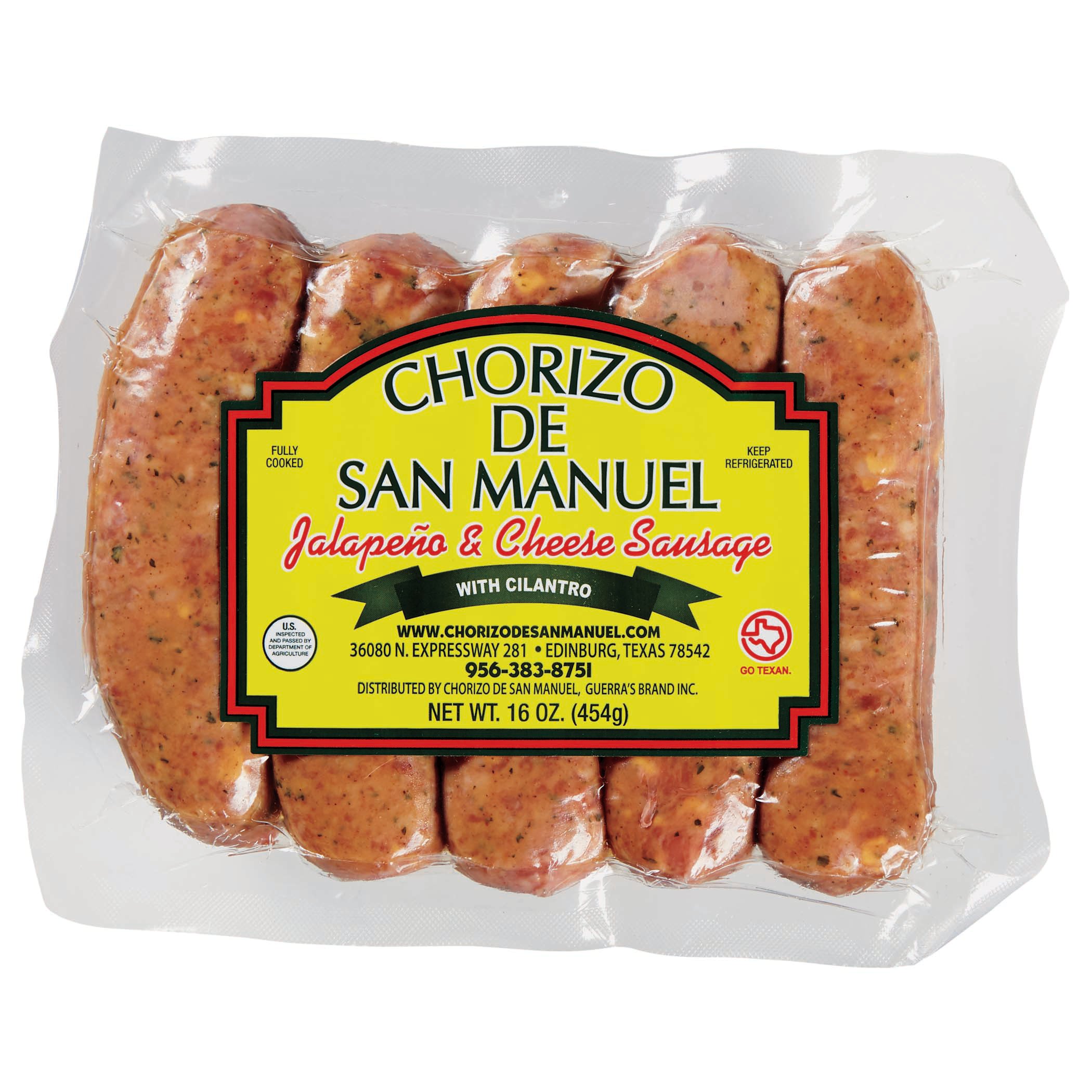 Chorizo De San Manuel Sausage Links Jalapeno & Cheese with Cilantro