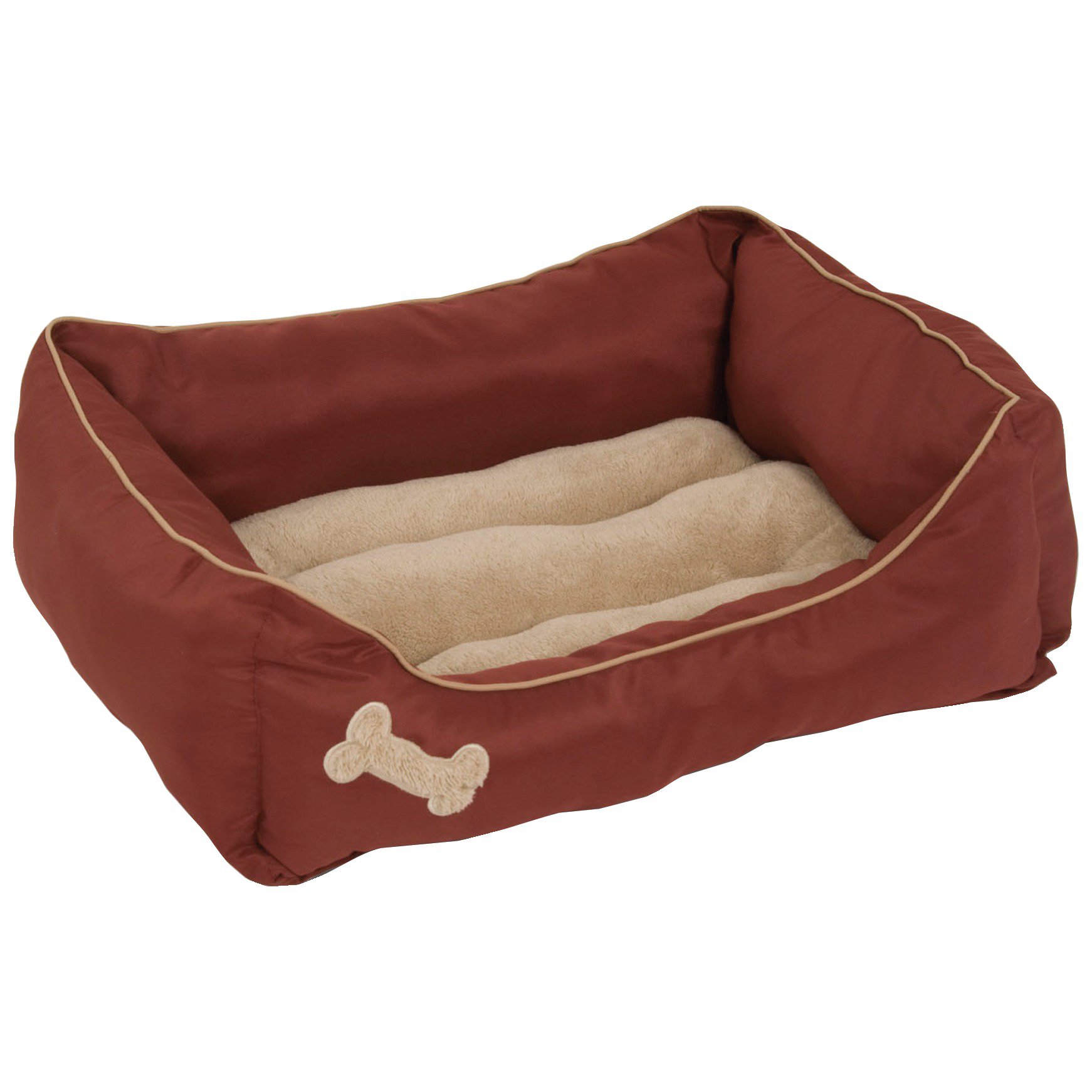 Petmate Burnished Red Rectangular Lounger Pet Bed Shop Beds at HEB
