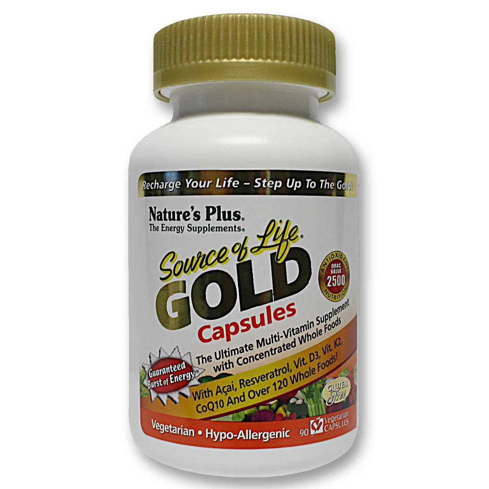 Nature's Plus Source of Life Gold Multivitamin Vegetarian Capsules