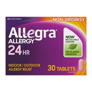 Allegra Adult 24 Hr Allergy Non-Drowsy Antihistamine Tablets