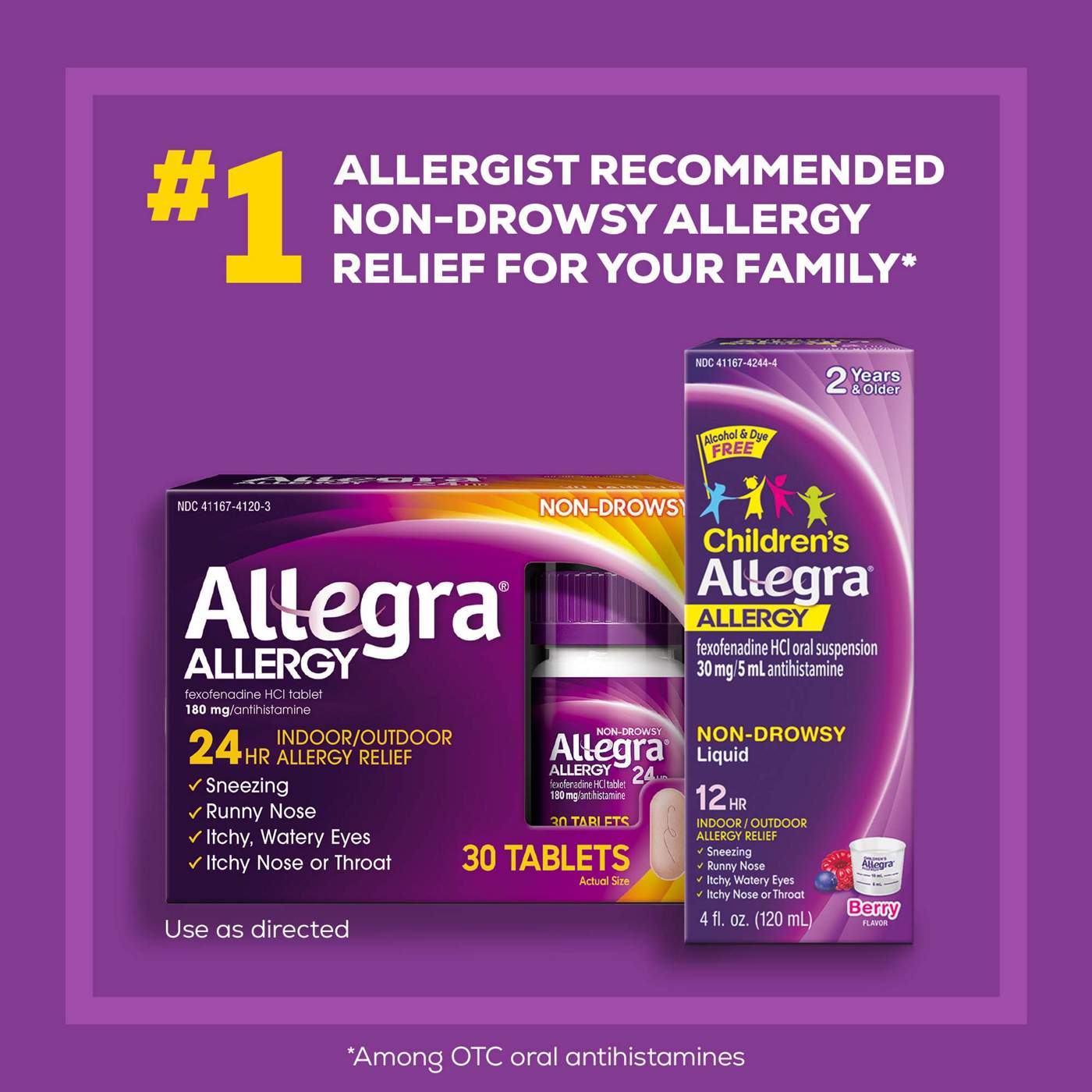 Allegra 24 Hour Non-Drowsy Antihistamine Tablets; image 5 of 7