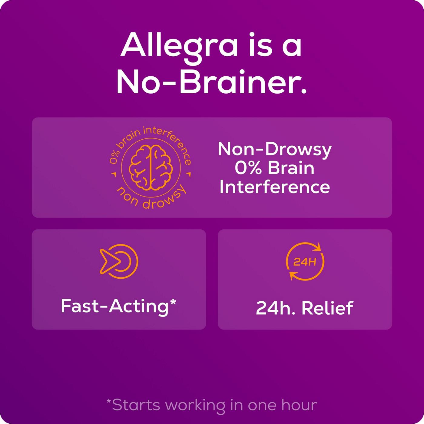 Allegra Adult 24 Hr Allergy Non-Drowsy Antihistamine Tablets; image 8 of 8