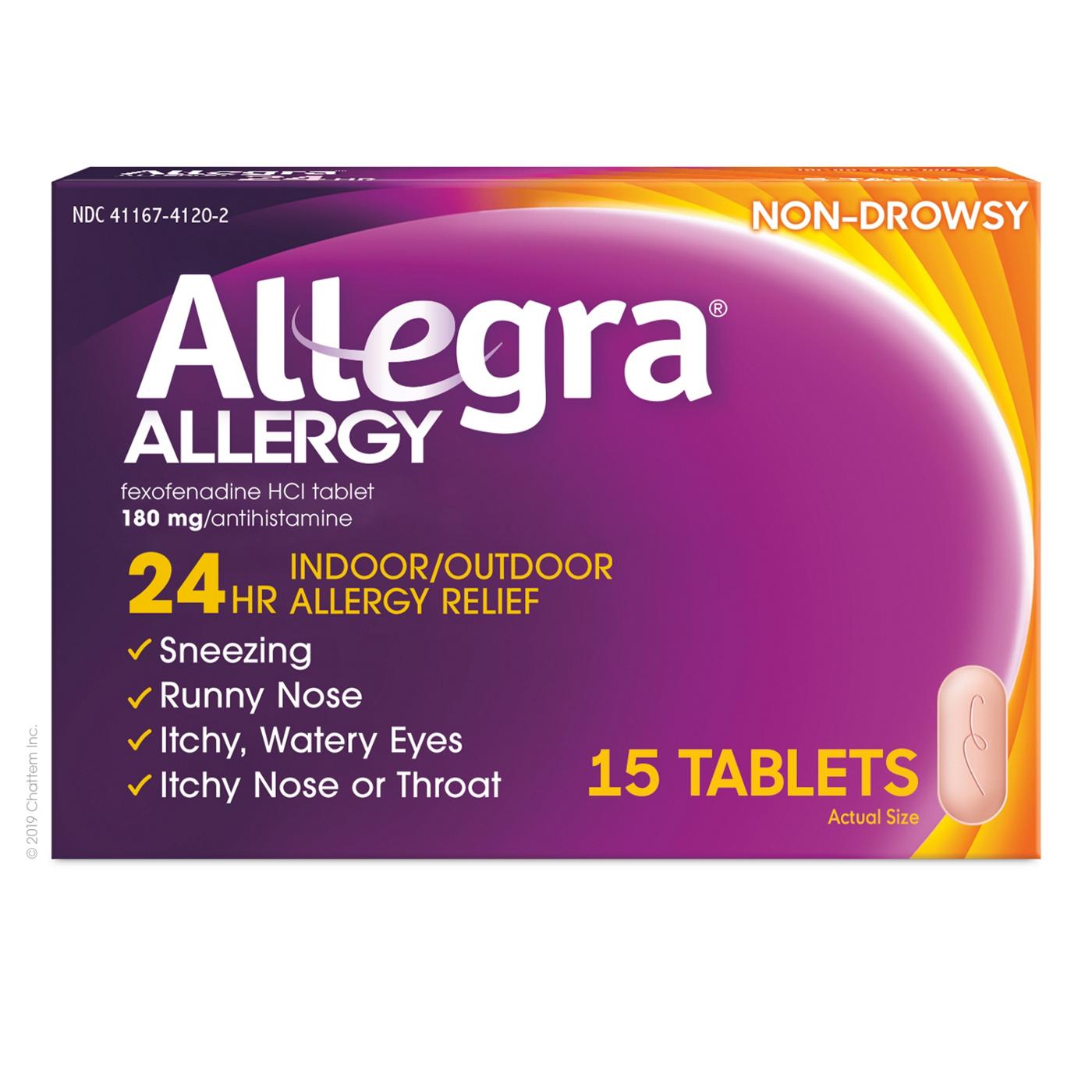 Allegra 24 Hour Non-Drowsy Antihistamine Tablets; image 1 of 5