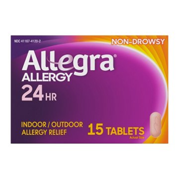 Allegra Adult 24 Hr Allergy Non-Drowsy Antihistamine Tablets