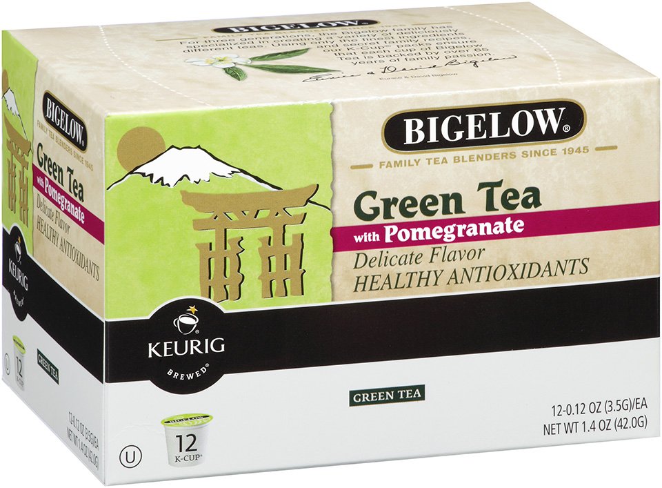 Bigelow Green Tea With Pomegranate KCup Shop Tea at HEB