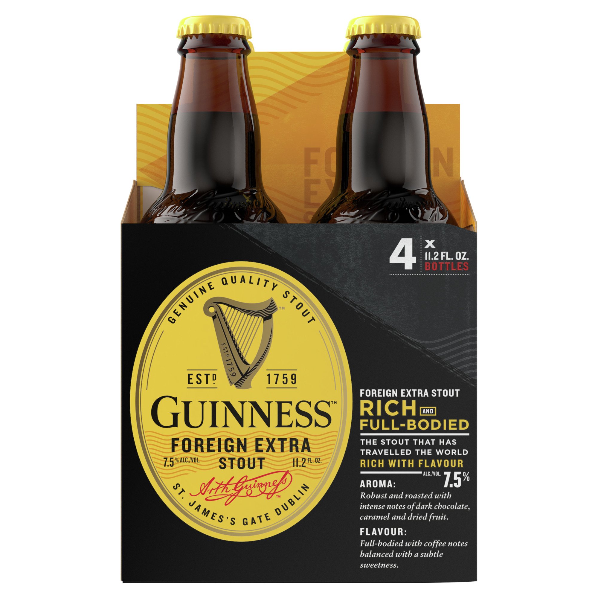 Guinness Foreign Extra Stout Beer 11.2 oz Bottles Shop Beer at HEB