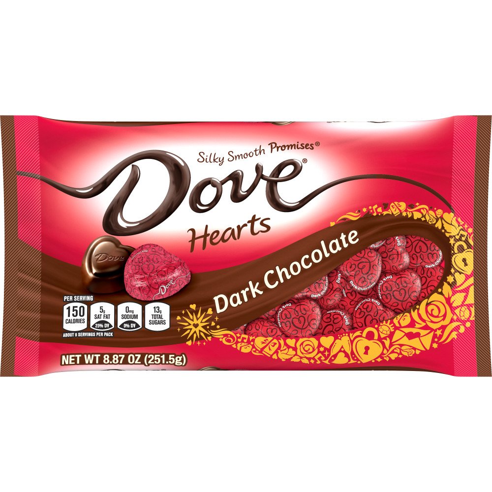 Dove Promises Valentine Dark Chocolate Candy Hearts Bag Shop