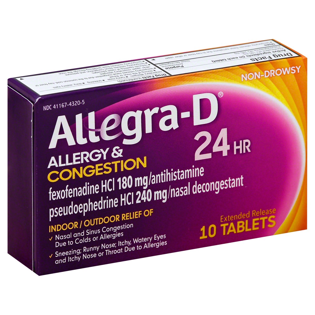 Allegra 24 Hour Original Prescription Strength Fexofenadine HCI 180 mg