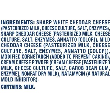 Kraft Triple Cheddar Cheese with a Touch Of Cream Cheese Natural Cheese