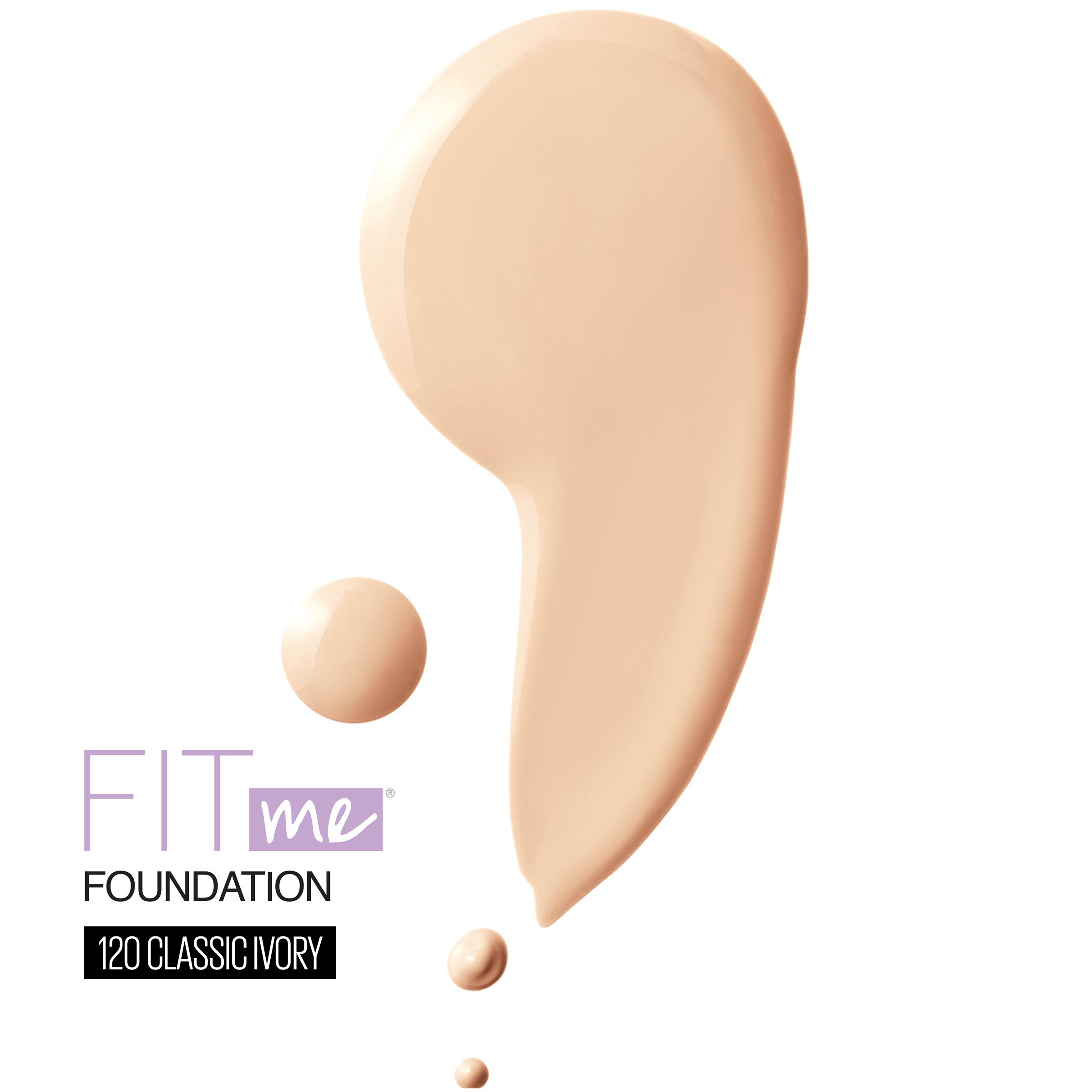 Fit Me, Dewy + Smooth Foundation, 120 Classic Ivory, 1 fl oz (30 ml)