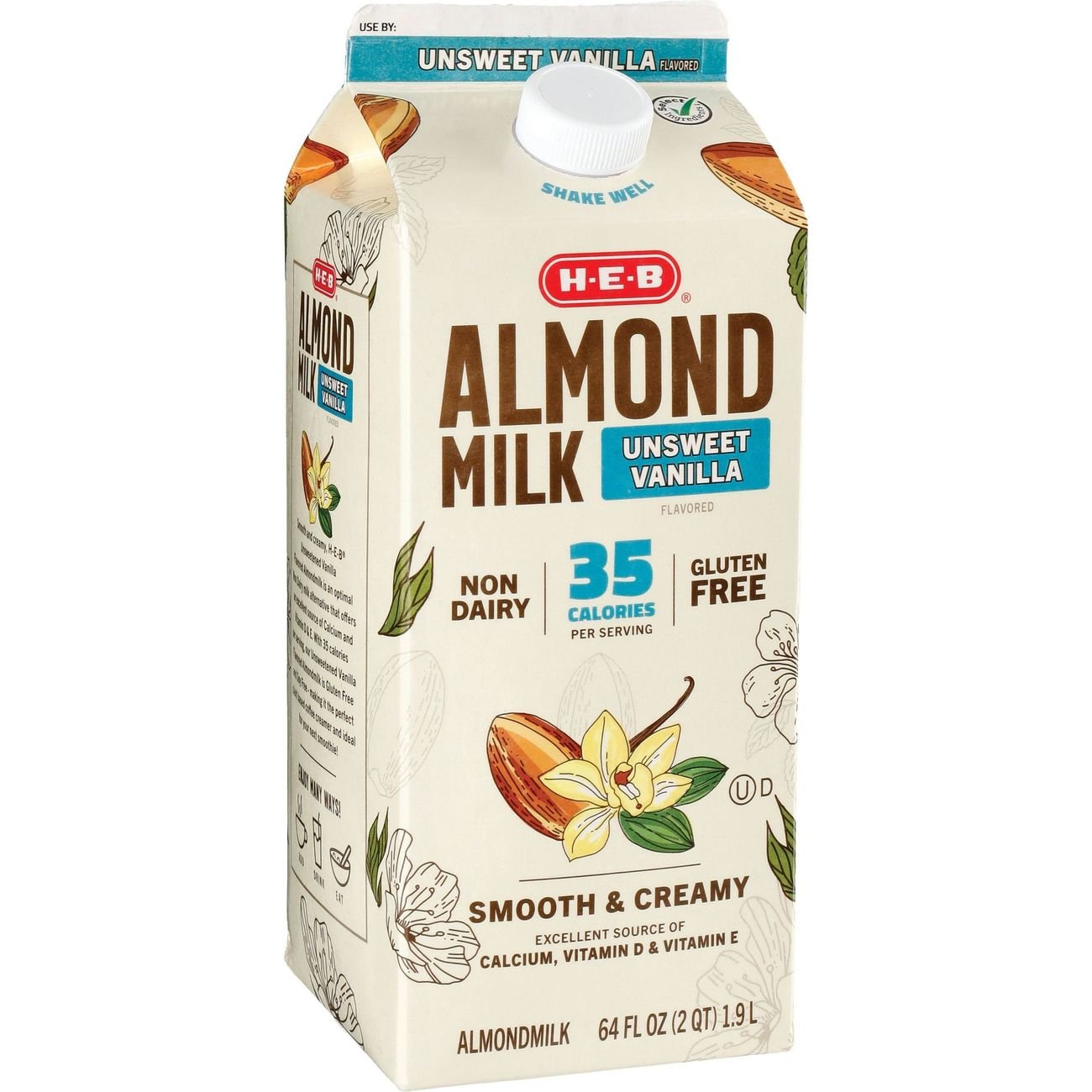 HEB Unsweetened Vanilla Almond Milk Shop Milk at HEB