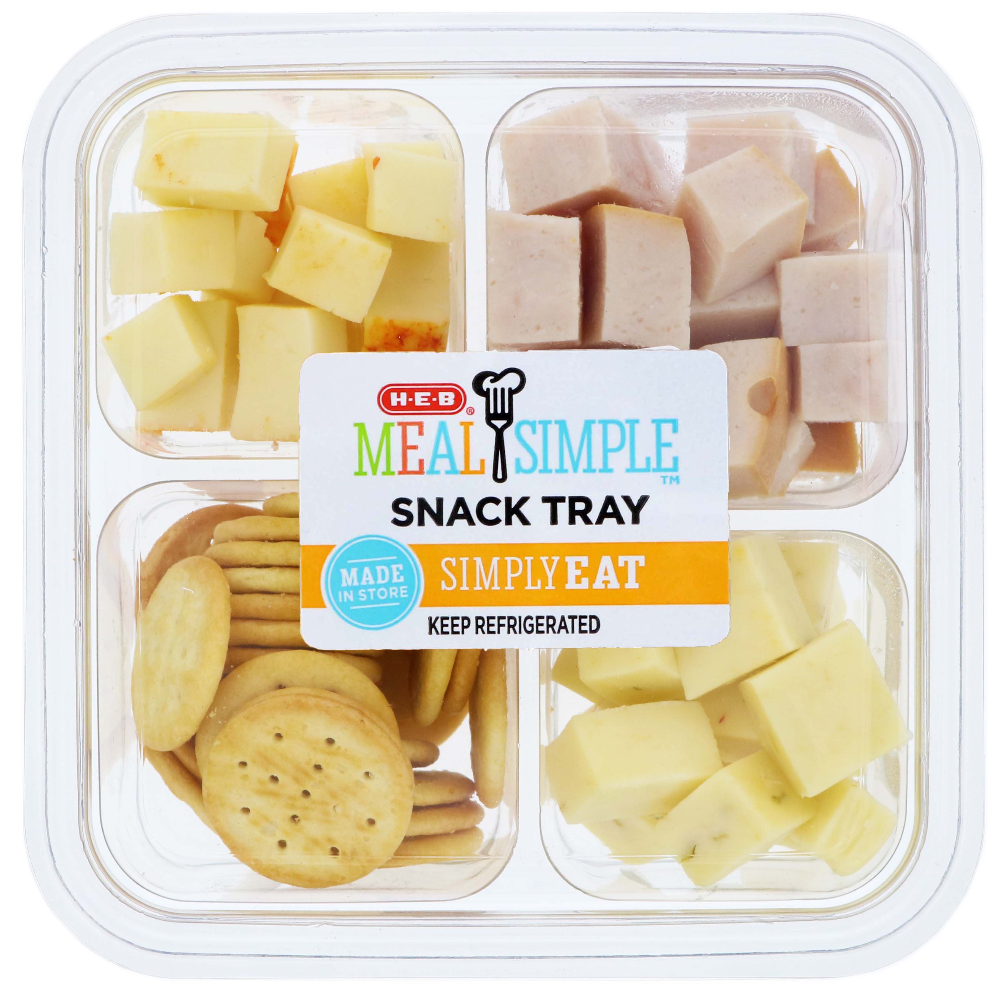 Meal Simple by HEB Snack Tray Turkey & Cheese Shop Snack Trays at