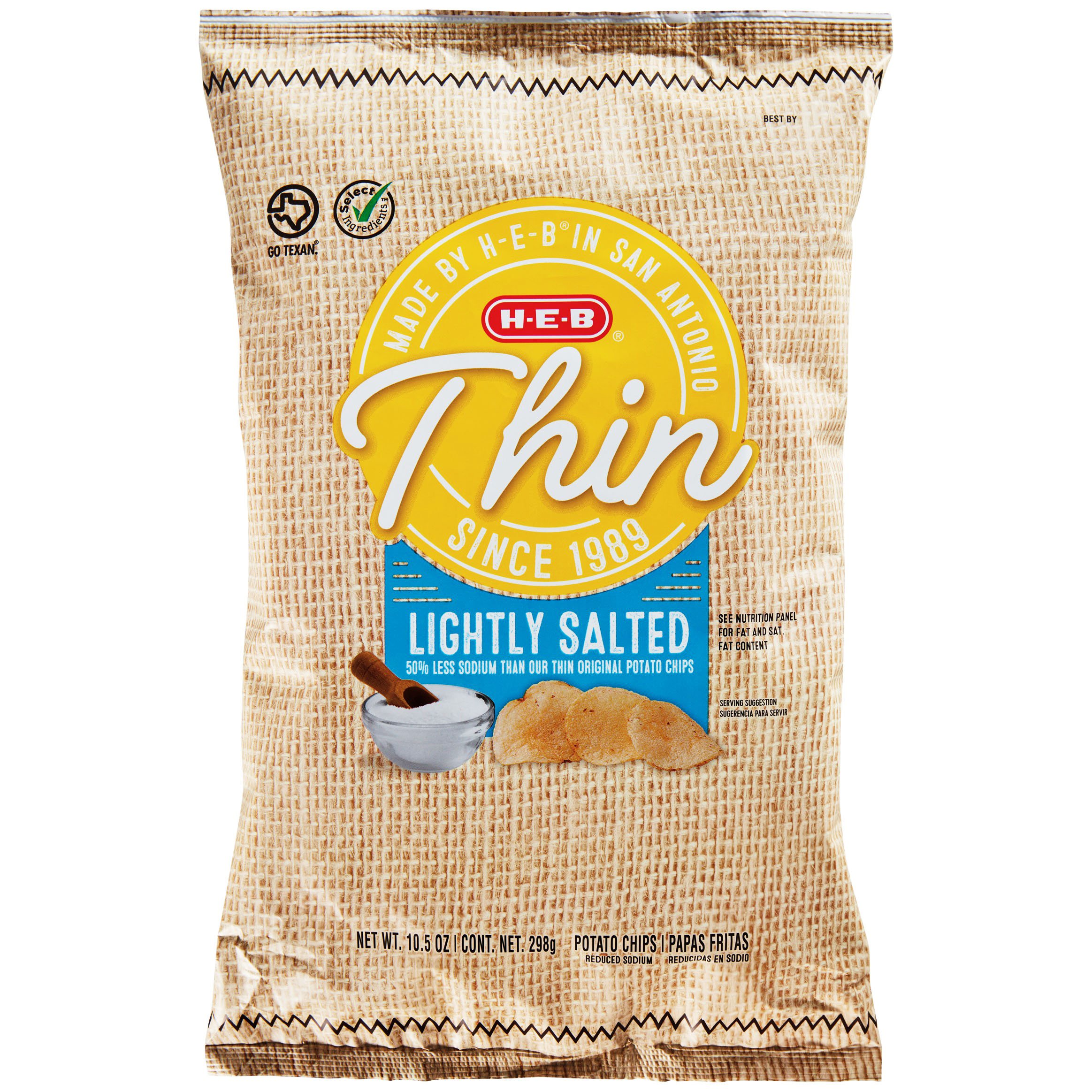 H-E-B Thin Lightly Salted Potato Chips - Shop Chips At H-E-B