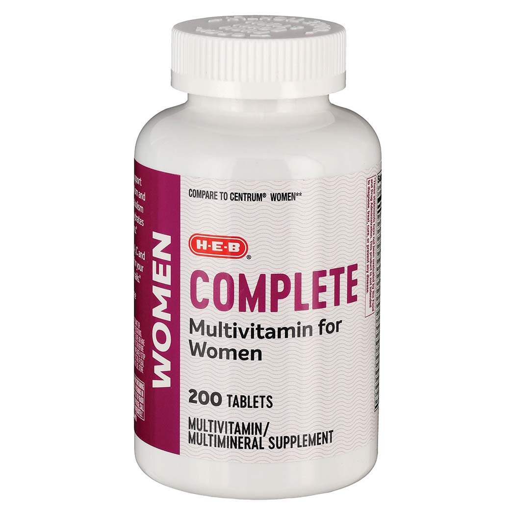 HEB Complete Multivitamin for Women Tablets Shop Multivitamins at HEB