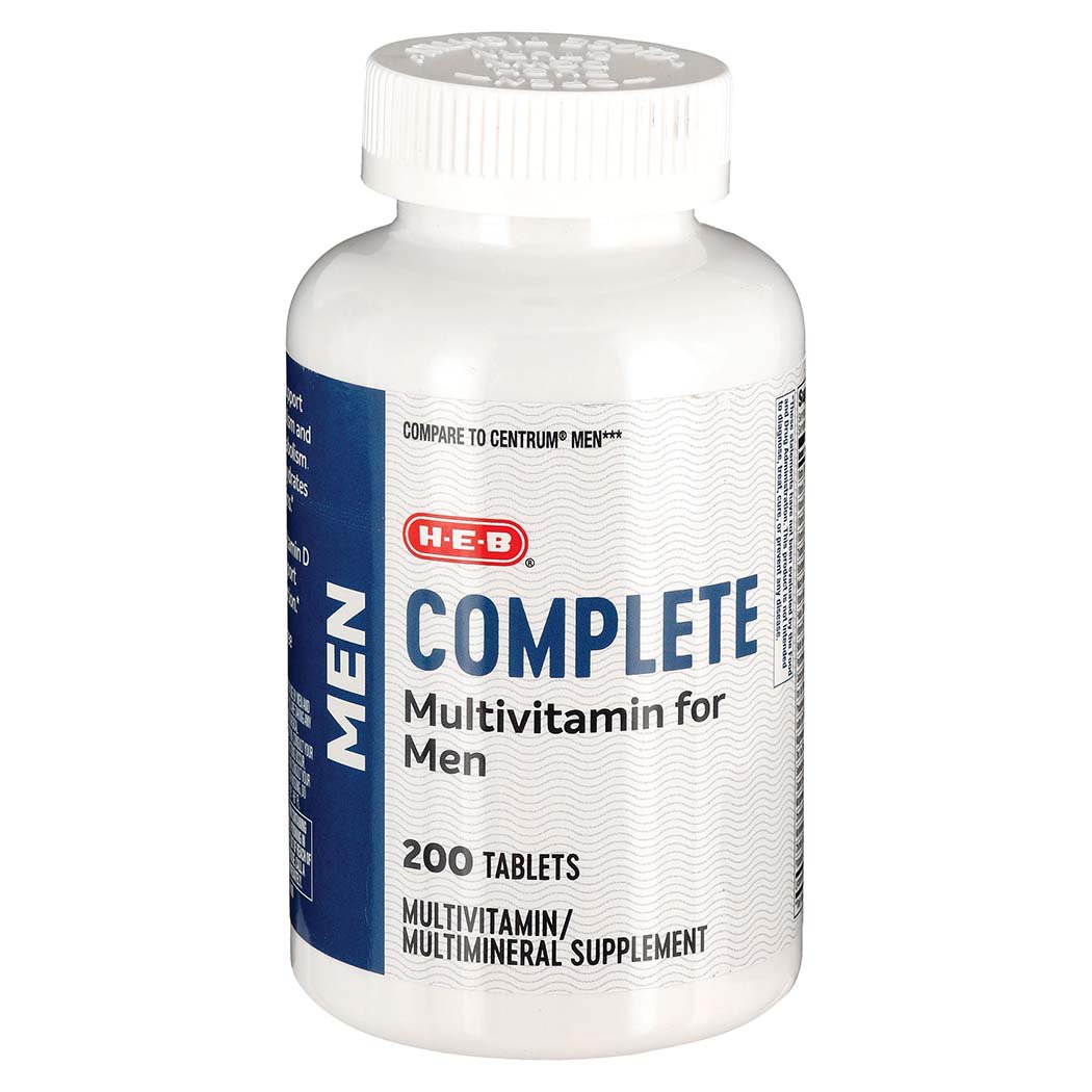 HEB Complete Multivitamin for Men Shop Vitamins & Supplements at HEB
