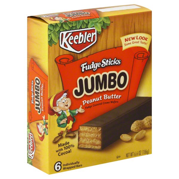 Keebler Jumbo Peanut Butter Fudge Sticks Shop Cookies at HEB