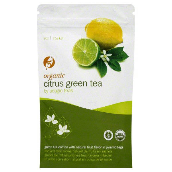 Adagio Teas Organic Citrus Green Tea Bags Shop Tea at HEB