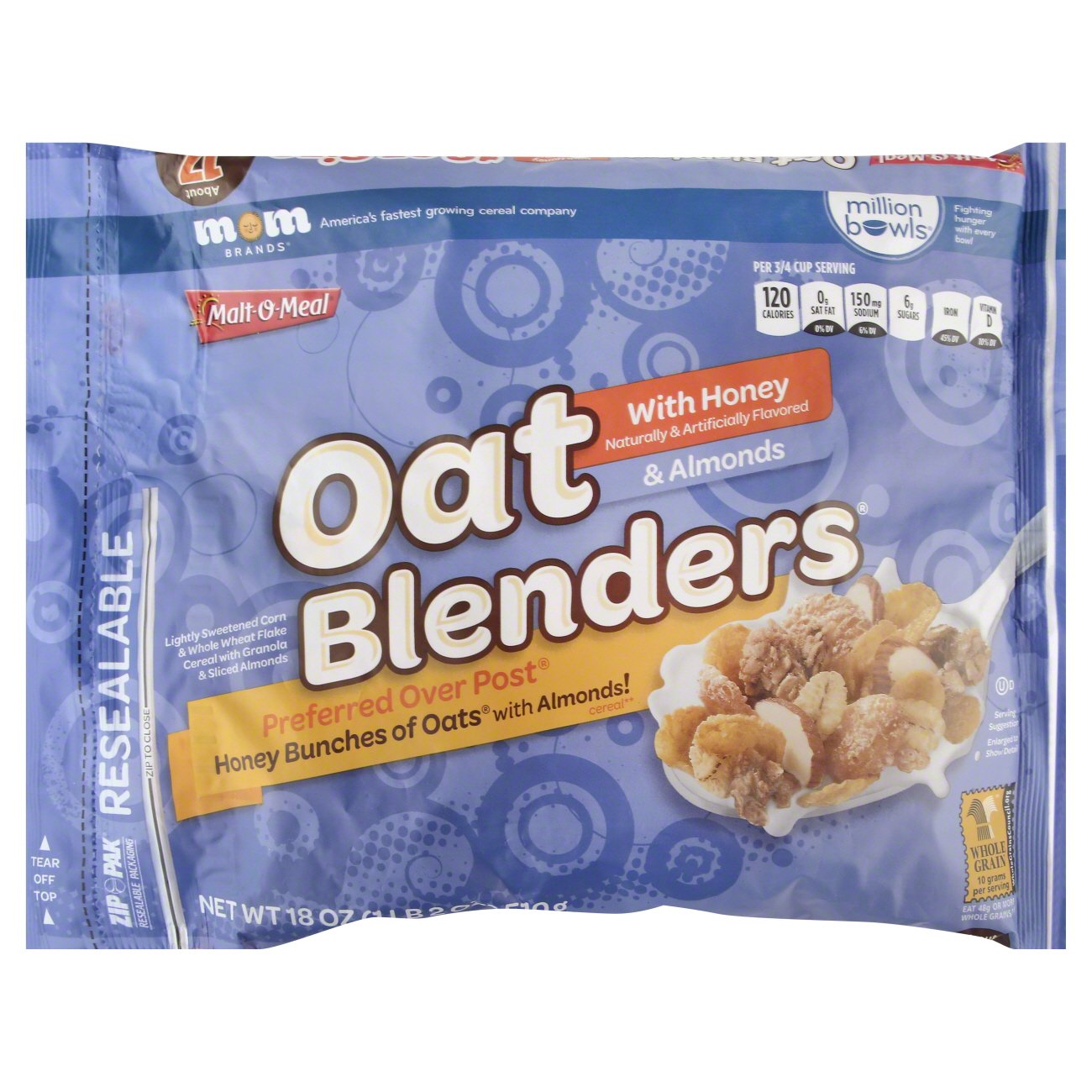 MaltOMeal Oat Blenders Honey & Almond Cereal Shop Cereal