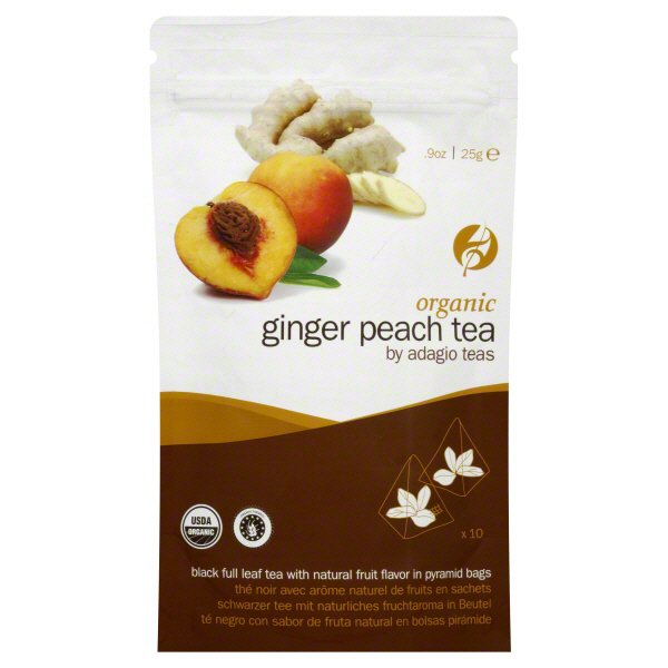 Adagio Teas Organic Ginger Peach Tea Bags Shop Tea at HEB