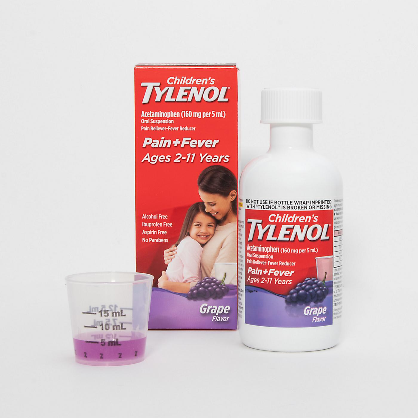 Tylenol Children's Pain & Fever Relief Oral Suspension - Grape; image 3 of 3